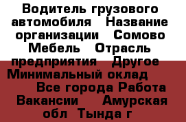 Водитель грузового автомобиля › Название организации ­ Сомово-Мебель › Отрасль предприятия ­ Другое › Минимальный оклад ­ 15 000 - Все города Работа » Вакансии   . Амурская обл.,Тында г.